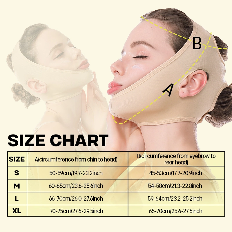 Private Label V Line Shape Face Lifting Mask Slimming Belt Elastic Facial Slimming Bandage for Women