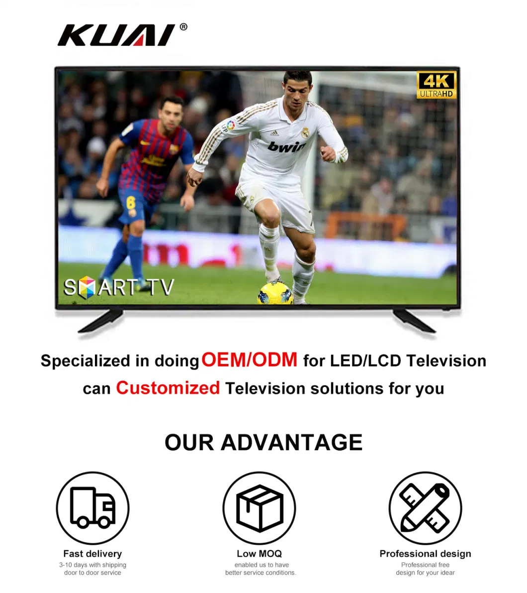 TV Factory Customized LED Smart Android TV 32 43 55 65 85 Inch Flat Screen Television 2K 4K Ultra HD TV Set