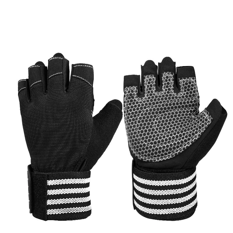 Workout Weight Lifting Gym Gloves with Wrist Wrap Support Wbb16808