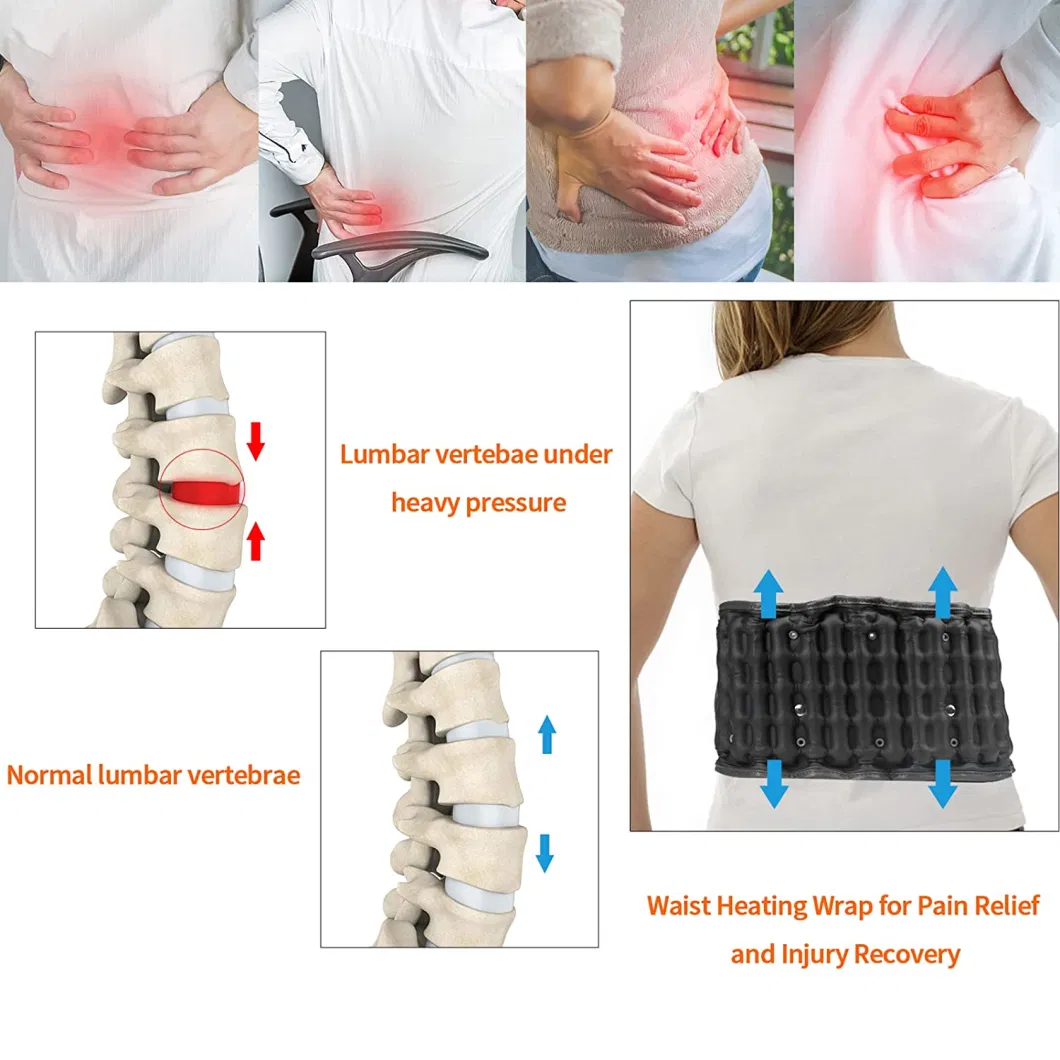 New Decompression Back Belt Waist Support Brace Lumbar Spinal Air Traction Belt