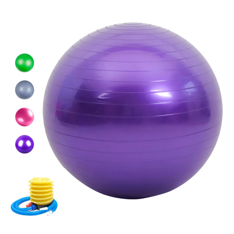 Eco-Friendly Custom Printed 65cm Anti-Burst PVC Gym Fitness Massage Exercise Yoga Ball