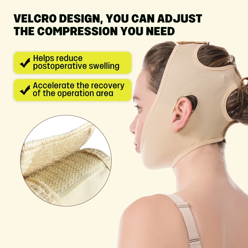 Private Label V Line Shape Face Lifting Mask Slimming Belt Elastic Facial Slimming Bandage for Women