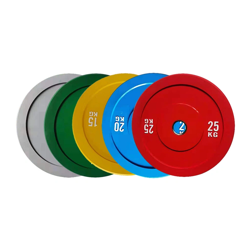 Wholesale Gym Accessories Colorful Rubber Cast Iron Rubber Bumper Weight Plates