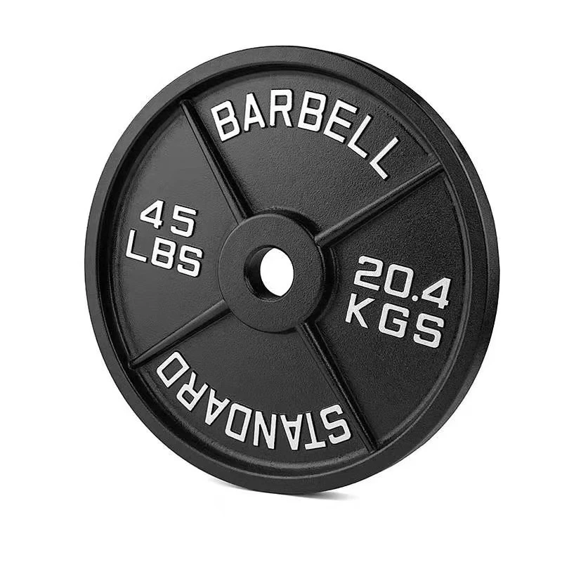 Ap-28 Gym Strength Equipment Cast Iron Barbell Rubber Bumper Plates