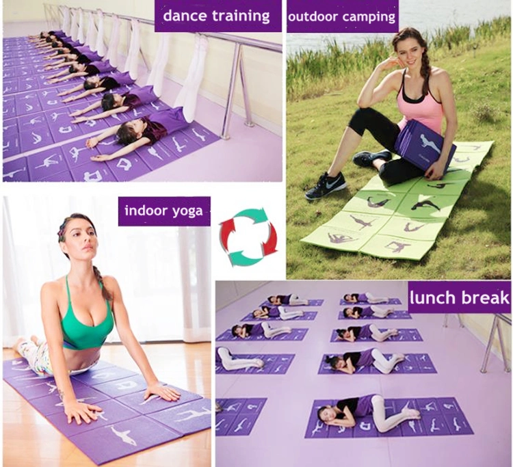 Custom Printed Non-Slip Exercise Fitness Gymnastics Body Building Pilates Foldable Yoga Mat for Kids