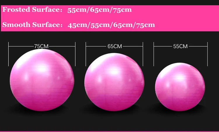 Customized Private Label Pilates Ball Low MOQ 75 Cm Thick Yoga Exercise Ball Natural Rubber Anti-Burst Yoga Ball