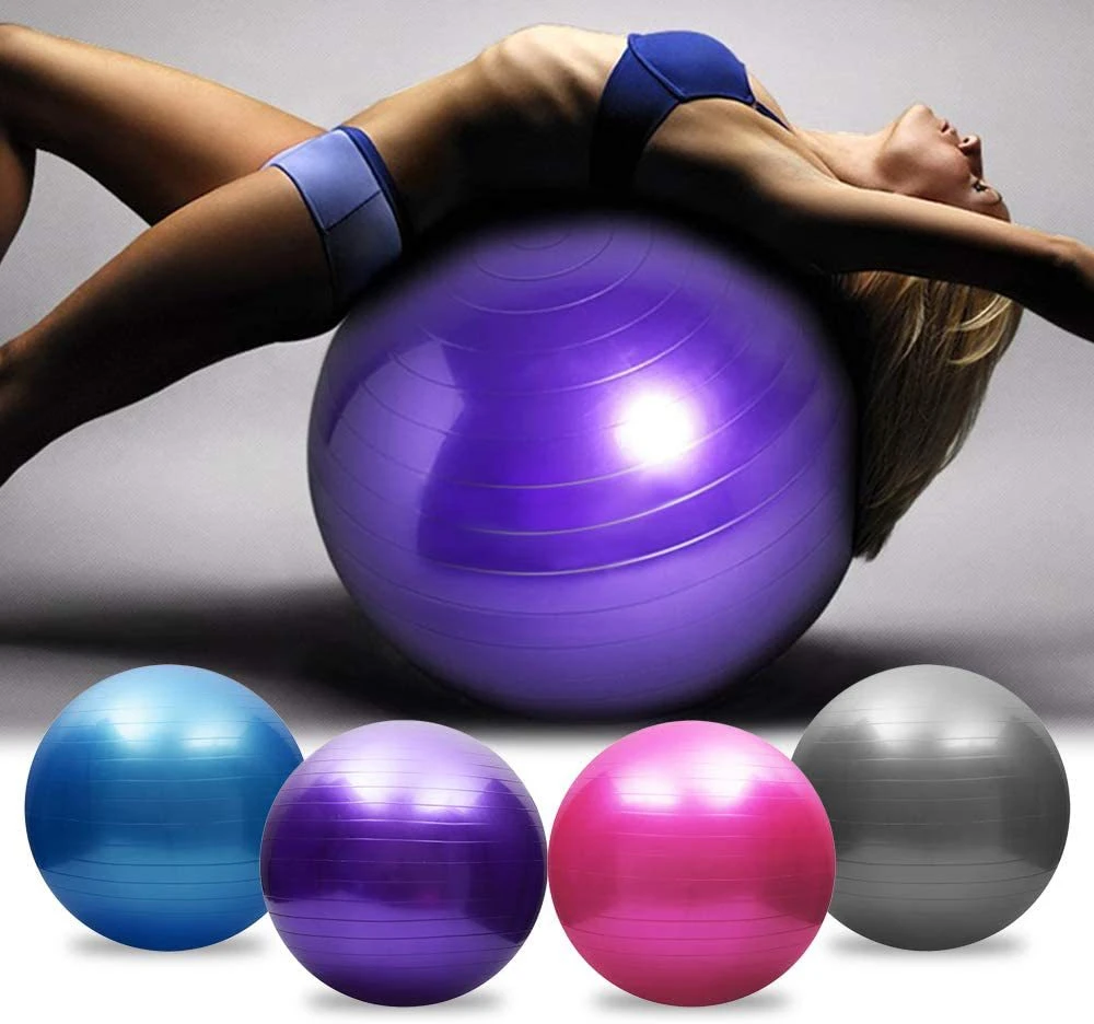 Customized Private Label Pilates Ball Low MOQ 75 Cm Thick Yoga Exercise Ball Natural Rubber Anti-Burst Yoga Ball