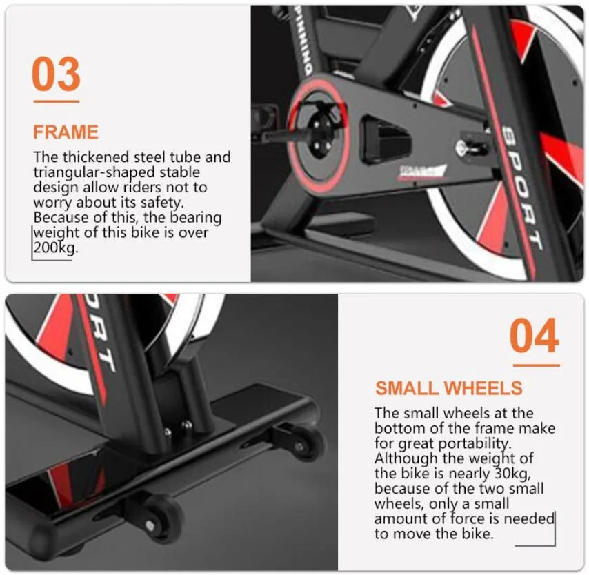 Home Gym Belt Drive Pedal Exercise Indoor Cycling Bicycle Magnetic Spinning Bike Fitness Equipment