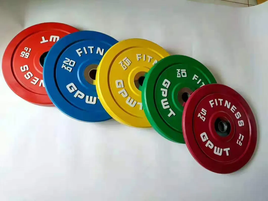 Colored Rubber Competitive Bumper Plates for Gym Training