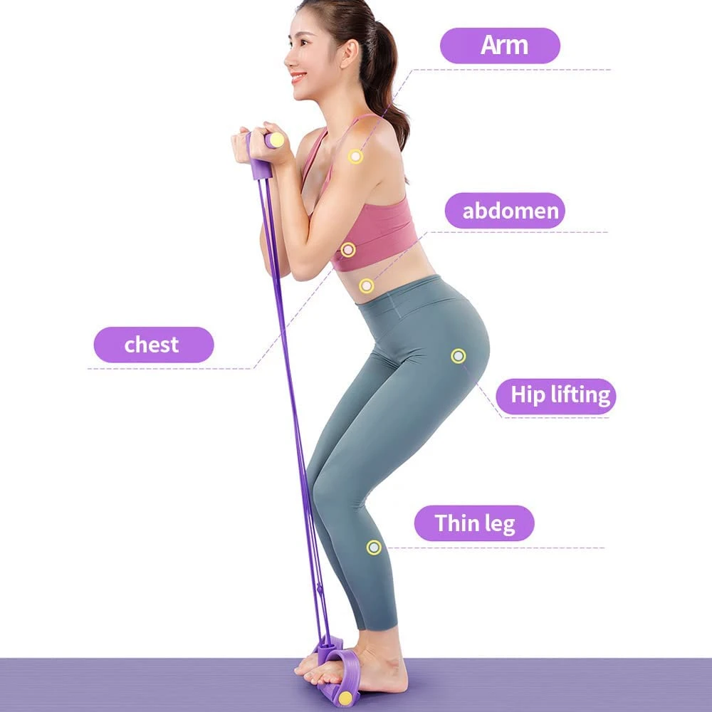 Sit-up Exercise Device Resistance Bands Exercise Bands 4-Tube Yoga Strap Elastic Pull Rope, Wonderful and Nice Design