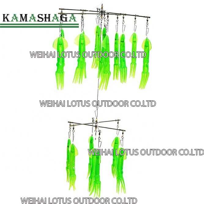 36&quot; Fishing Spreader Bar Splasher /Port Walker/Starboard Walker Offshore Trolling Spreader Bar with Bulb Squids and Trolling Lure for Wahoo Tuna Marlin