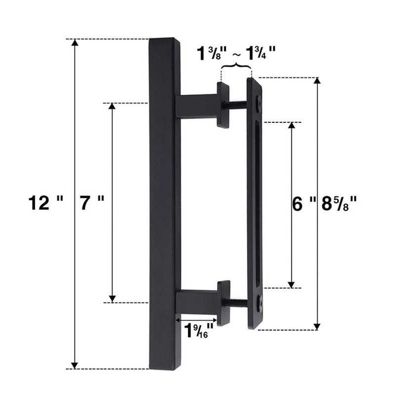 Factory Price Door &amp; Window Concealed Handles Wooden Door Barn Door Accessories Carbon Steel Sliding Barn Door Handle Hardware Kit
