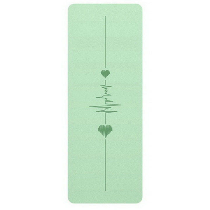 Dry and Wet Non-Slip Beginners Home Widened Heart Natural Rubber Yoga Mat