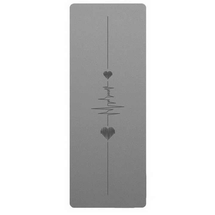 Dry and Wet Non-Slip Beginners Home Widened Heart Natural Rubber Yoga Mat