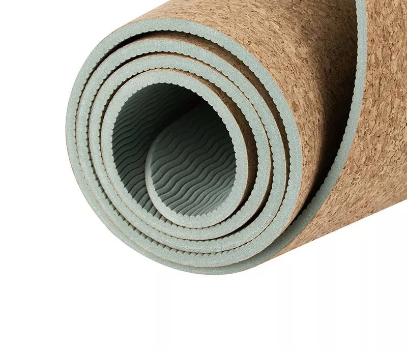 Exercises Folding Natural Eco Rubber Yoga Cork Mat