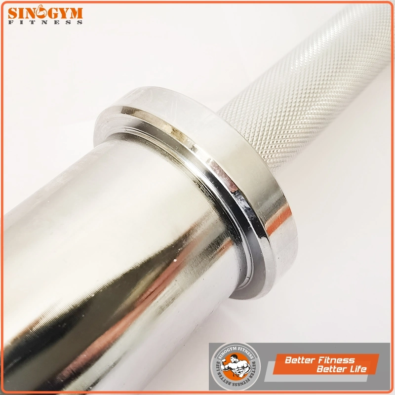 Polish Chromed Dumbbell Handle with Part of Knurling Shaft