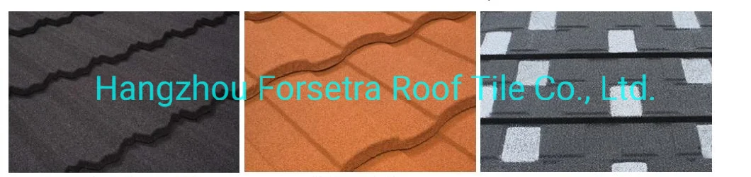 Chinese Traditional Type Noise Reduction Lower Cost Stone Coated Metal Roof Tiles