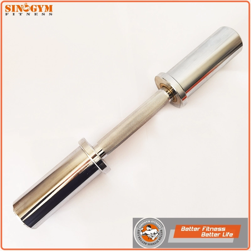 Polish Chromed Dumbbell Handle with Part of Knurling Shaft