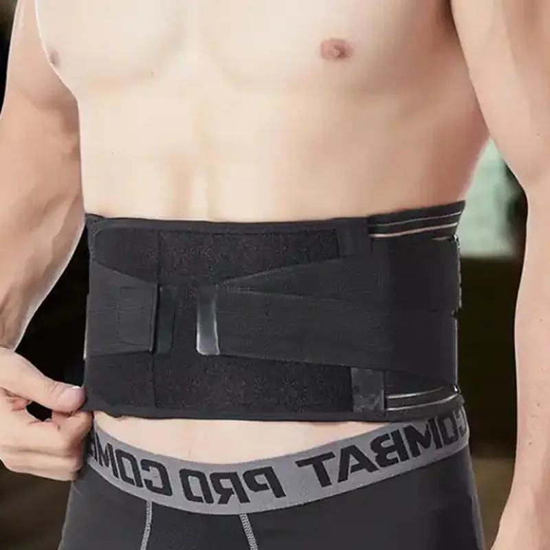 Adjustable Breathable Mesh Black Pain Relief Waist Support Strap