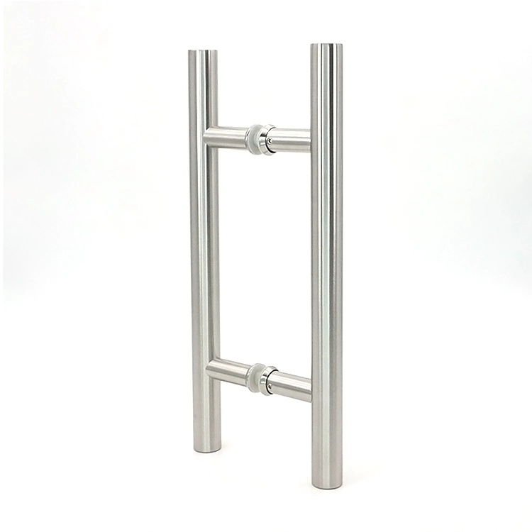 D Shape Round Bar Wooden Door Handles Aluminum Front Main Door Stainless Steel Black Pull Glass Door Handle