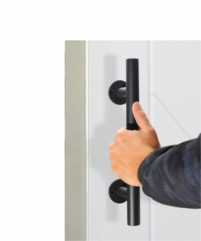 Factory Price Door &amp; Window Concealed Handles Wooden Door Barn Door Accessories Carbon Steel Sliding Barn Door Handle Hardware Kit