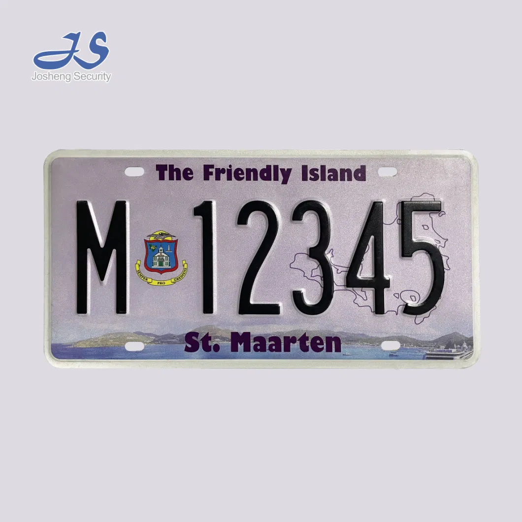 Government Registration Plates, Security Car Plates in St. Maarten, Aluminum License Plates
