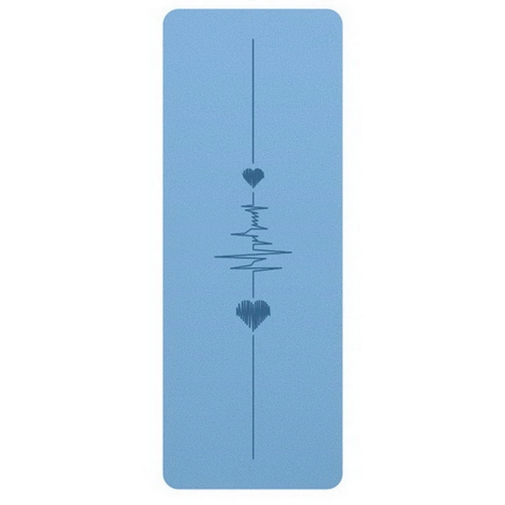 Dry and Wet Non-Slip Beginners Home Widened Heart Natural Rubber Yoga Mat