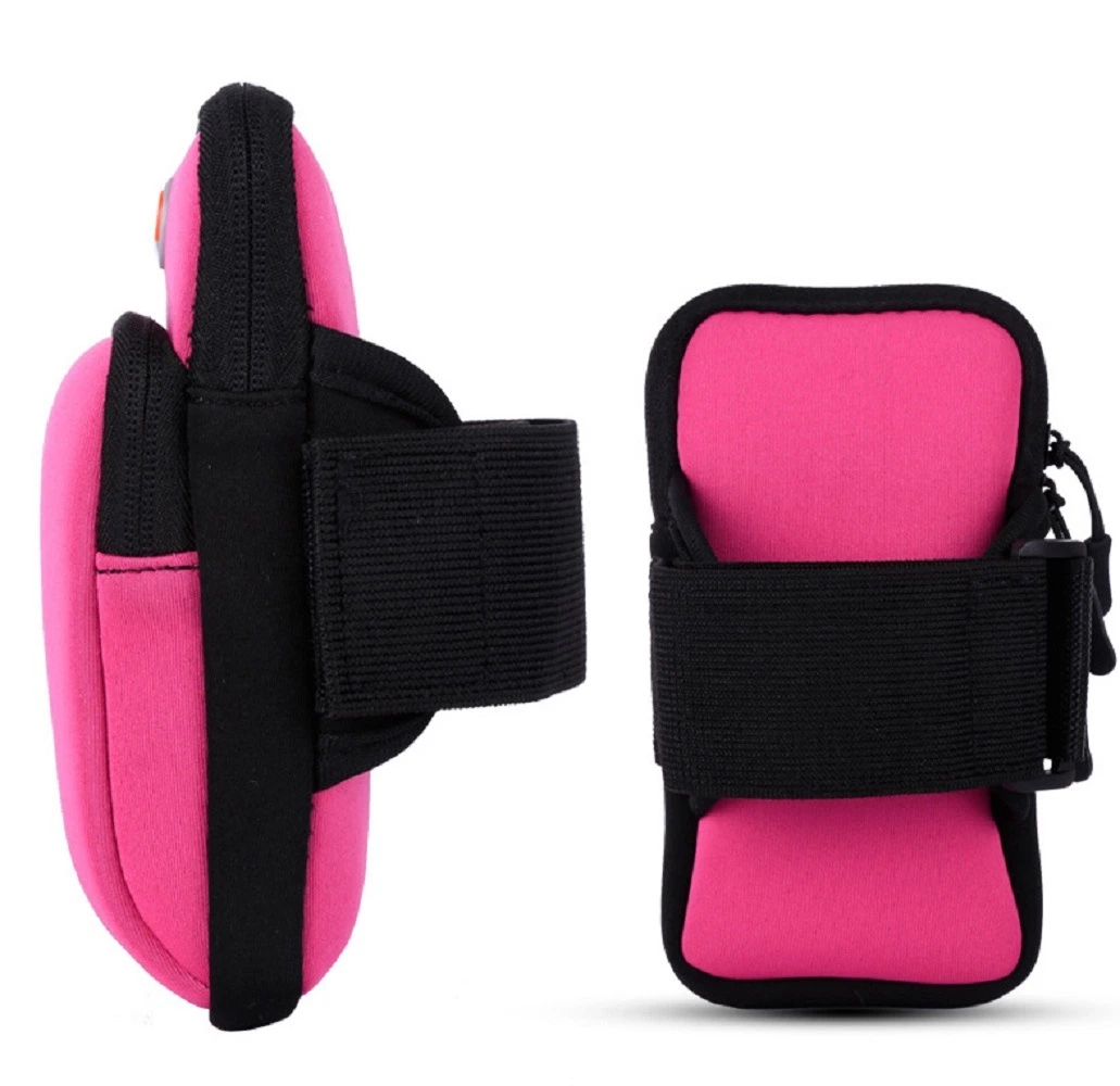 Sports Armband Cell Phone Holder Case Arm Band Strap with Zipper Pouch Mobile Exercise Running Workout Bl10479