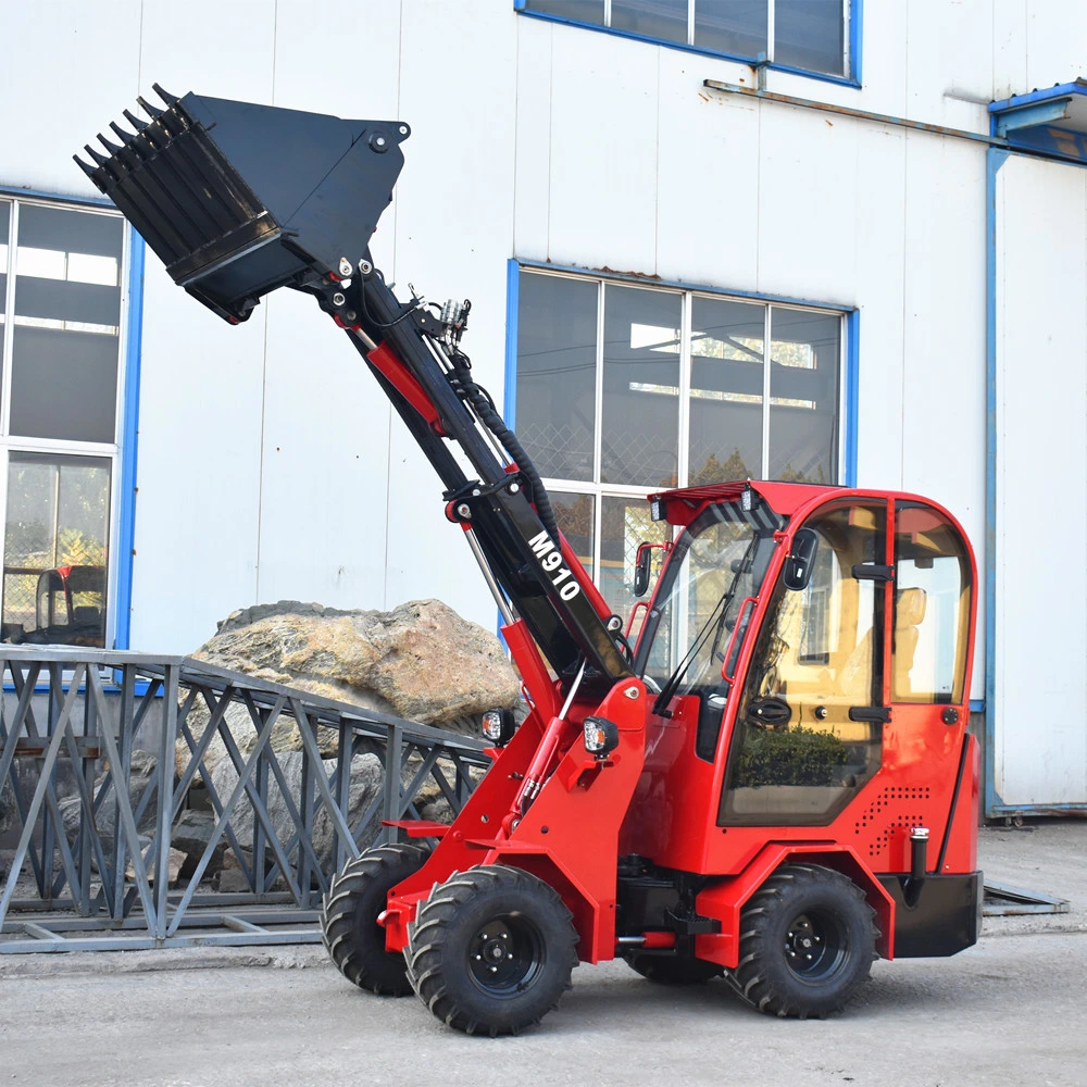 Cheap Prices 0.6ton 1ton 1.5ton 2ton Articulated Telescopic Boom Wheel Loader Hydrostatic Four-Wheel Drive Small Front End Skid Steer Loader Attachments