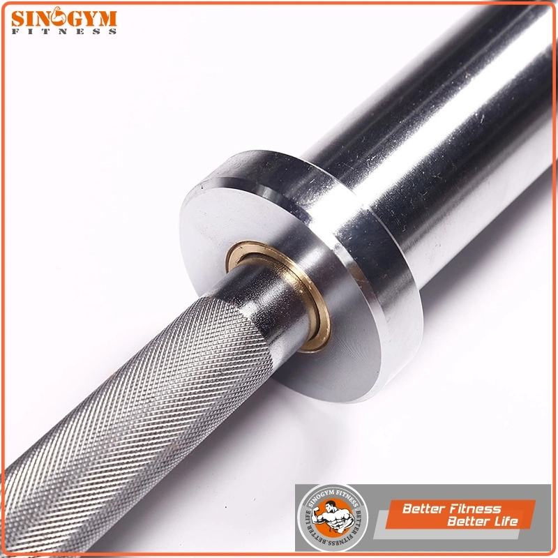 Polish Chromed Dumbbell Handle with Part of Knurling Shaft
