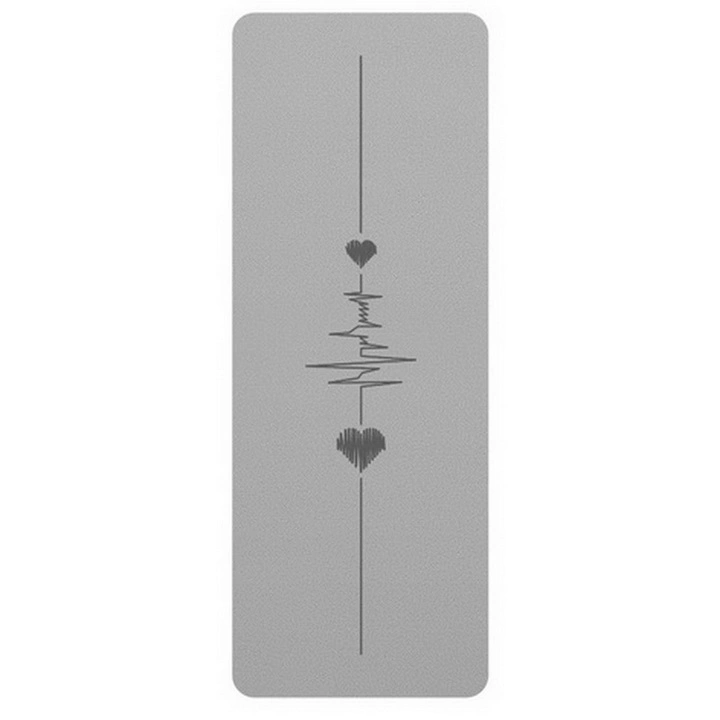 Dry and Wet Non-Slip Beginners Home Widened Heart Natural Rubber Yoga Mat