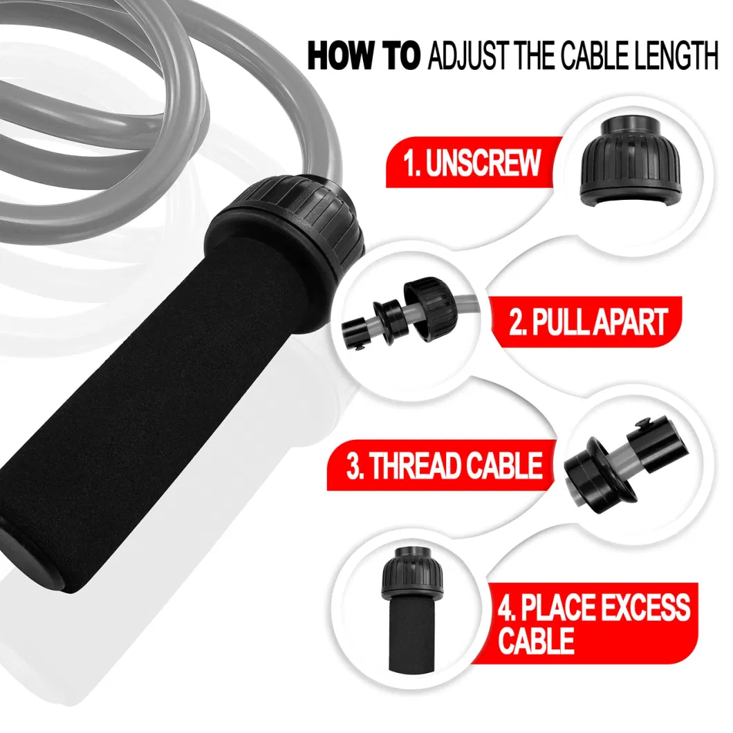 Hot Selling Home Fitness Equipment Training Non-Slip Grip Handles Skkiping Jump Rope