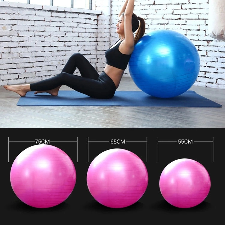 Hot Selling Colorful Yoga Ball Fitness Wholesale Exercise PVC 65cm 75cm Pilates Yoga Ball