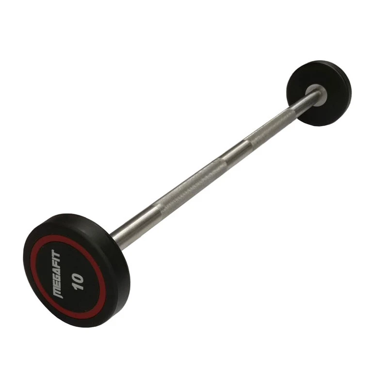 Gym Training Round CPU Head Fixed Straight and Curl Barbell