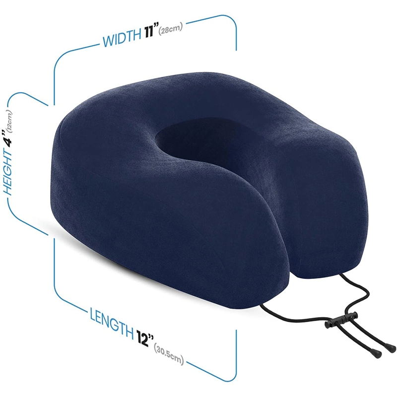 Memory Foam Travel Pillow - Airplane Neck Rest &amp; Plane Accessories Head Support Pillow for Sleeping