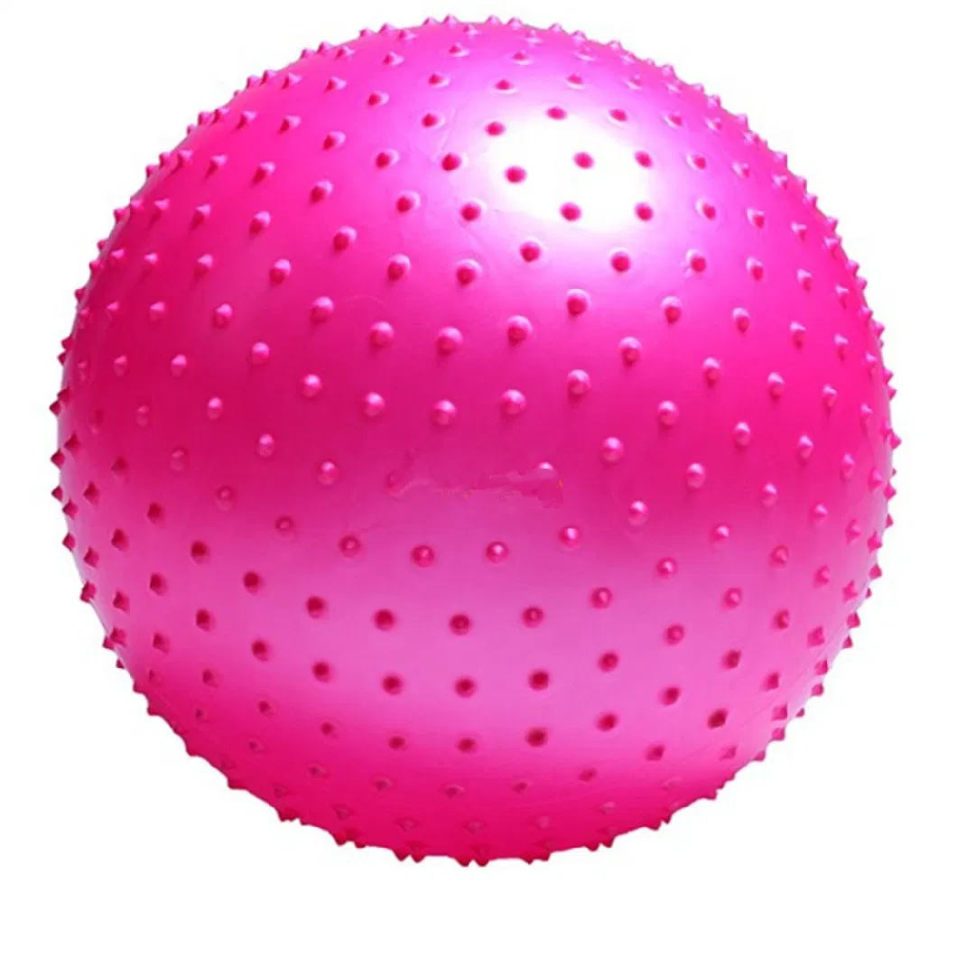 PVC Yoga Ball Massage Exercise Ball Manufacturer PVC 55cm Yoga Ball Anti-Burst with Pump PVC Massage Gym Ball for Pilates