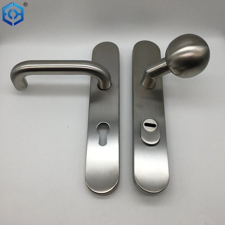 Stainless Steel Door Handle and Knob with Plate Silver