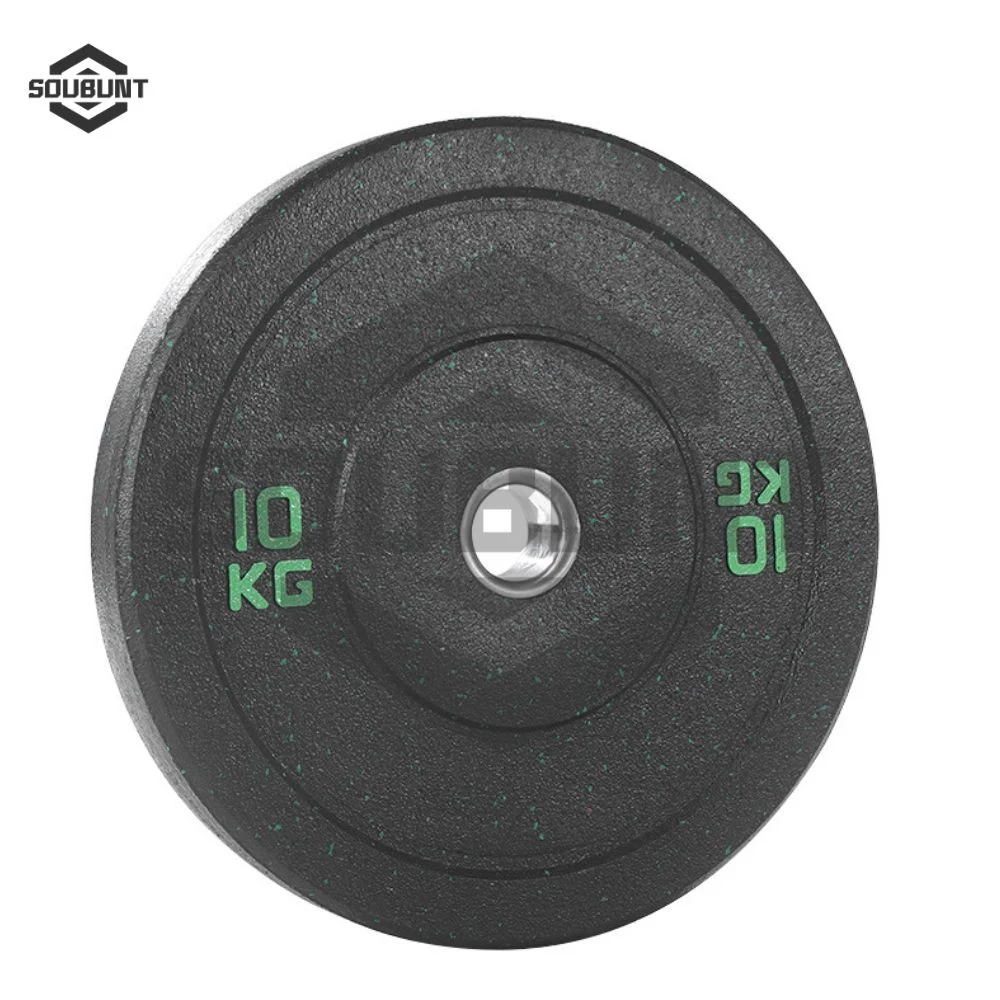 Colorful DOT Granule Rubber Plates Fine or Coarse Granules High Temp Rubber Crumb Barbell Bumper Plate