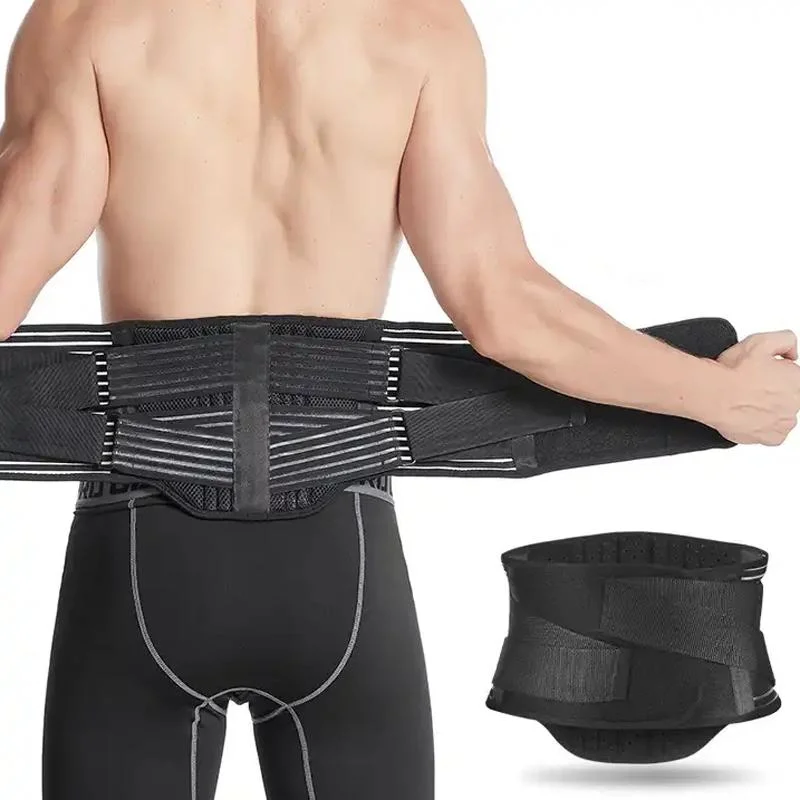 Adjustable Breathable Mesh Black Pain Relief Waist Support Strap