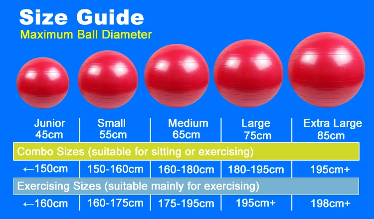 Exercise Anti Burst 45/55/65/75cm PVC Yoga Ball