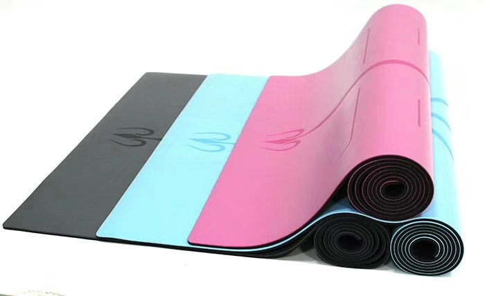 PU Yoga Mat with Alignment Lines Eco-Friendly Gym Exercise &amp; Fitness Mat