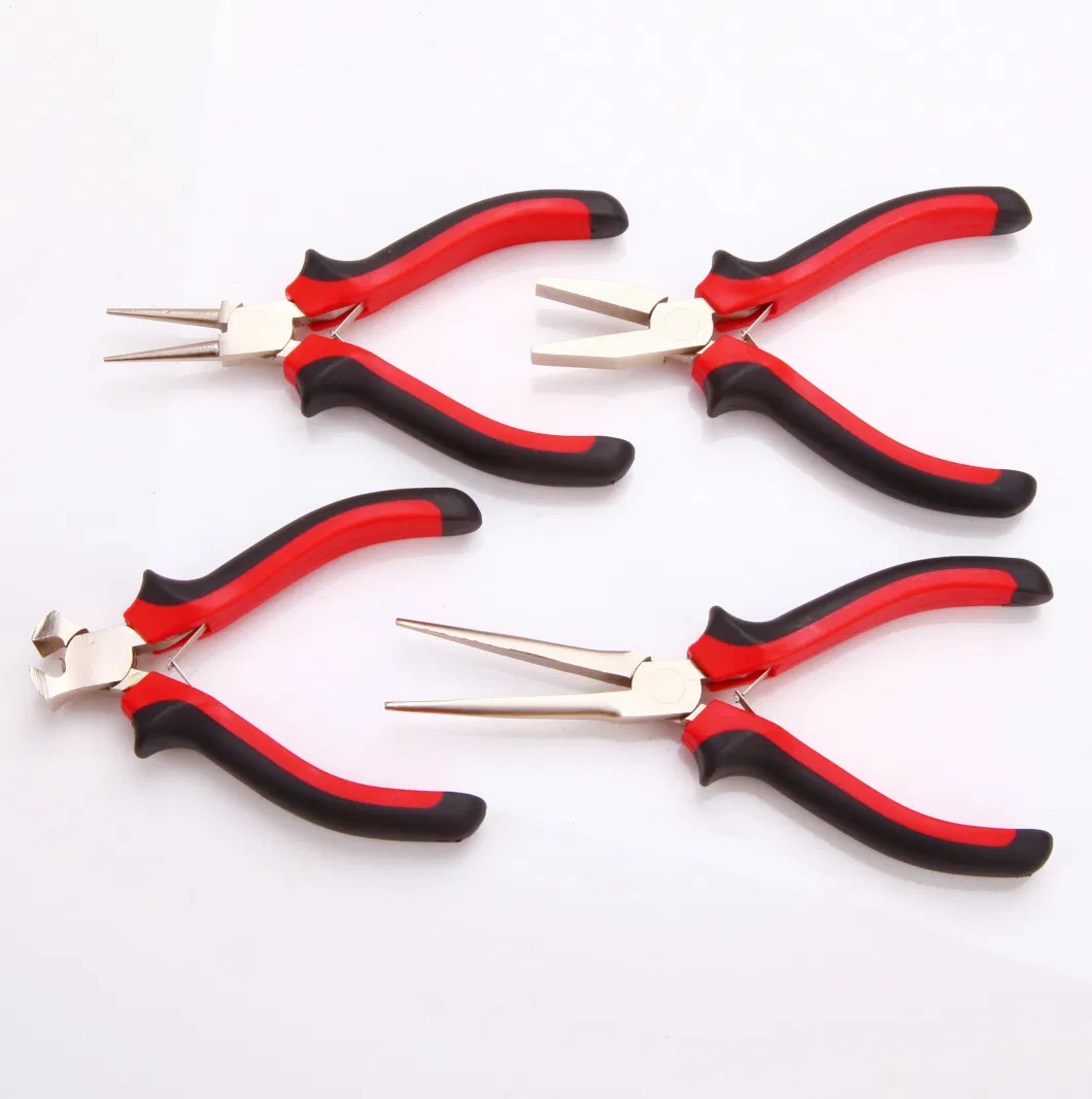 Professional Mini Pliers, Hand Tool, Hardware Tools, CRV or Carbon Steel, Nickel Plated, PVC Handle