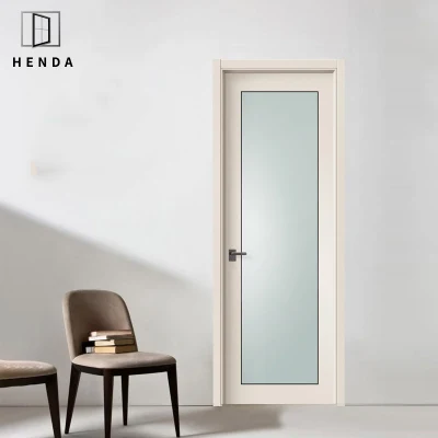 Wooden Interior Door with Glass Customized Design Standard Size for House/Hotel Plywood/Solid Wood/MDF Doors in Stock Wholesale Price