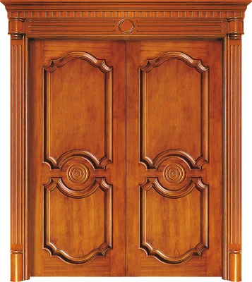 Exterior Wood Door Double Front Solid Wooden Entrance Door
