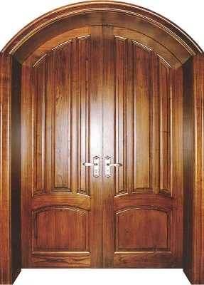 Exterior Wood Door Double Front Solid Wooden Entrance Door