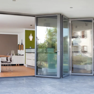 Energy Efficient Double Glazed Bifold Door Aluminium French Windows and Hinged Sliding Stacking Glass Doors