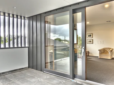 Double Triple Glazing Lift Sliding Aluminium Aluminum Glass Entrance Door with Screen Apartment Exterior Interior Patio Balcony Bi Folding Windows and Doors