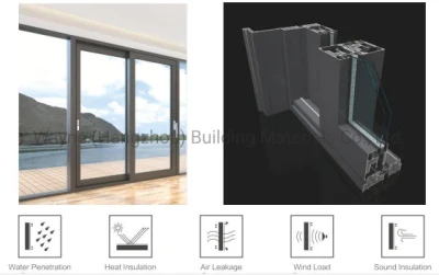 Double Triple Glazing Lift Sliding Aluminium Aluminum Glass Entrance Door with Screen Apartment Exterior Interior Patio Balcony Bi Folding Windows and Doors