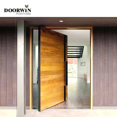 Manufacture Exterior Solid Customized Design Internal Interior Arched Entry Wood Main Door