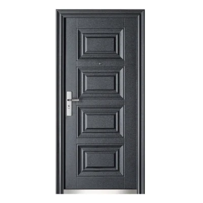Modern Design Grey Powder Coated Steel Door for Project